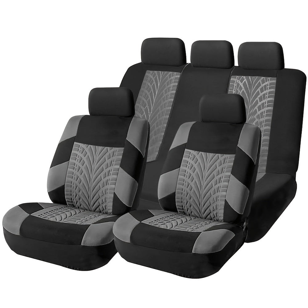 TEMU Car Seat Covers Car Interior With Stylish For 5 Seats Car Seat Cover Tire Pattern Universal