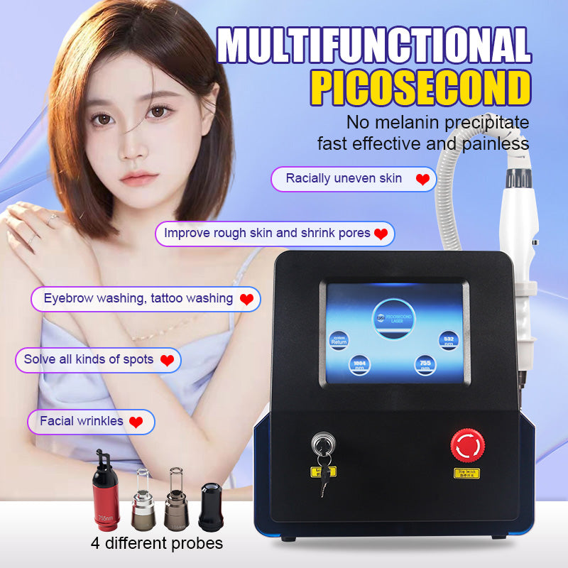 New Nd Yag Picosecond 1064nm 532nm 755nm Picosecond Laser Acne Treatment Tattoo Removal Freckle Removal Machine 2025