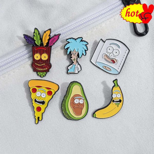 Fashion Lapel Pin Tourist Rv Beach Coconut Tree Station Wagon Badge Metal Enamel Symbol Pin Brooch for Women Men Clothes Collar Trendy Fashi