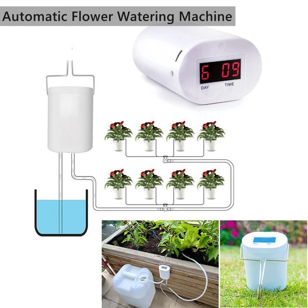 8-4-2 Head Automatic Watering Pump Controller Flowers Plants Home Sprinkler Drip Irrigation Device Pump Timer System Garden Tool 240510