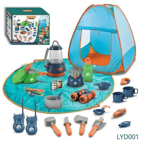 ZP Play Kitchens Food Childrens Ten Camping Game House Simulation Kitchen Software ao ar livre walkie talkies wx5.2136541