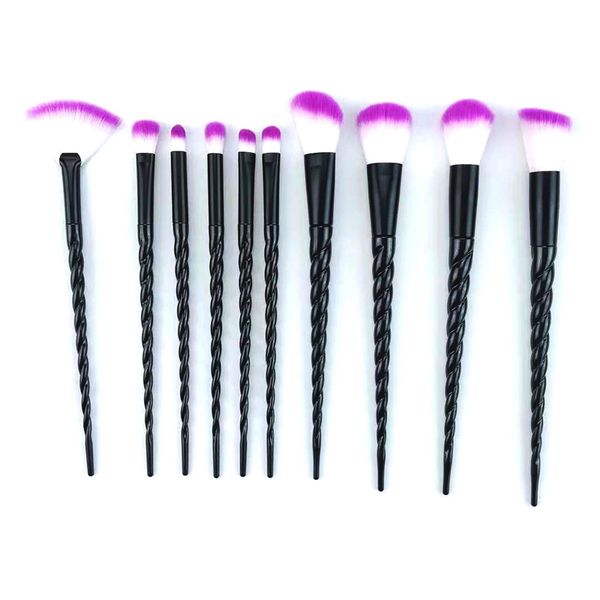Professional 10pcs-lot bamboo handle makeup brushes,10pcs make up set cosmetics brush kits tools DHL