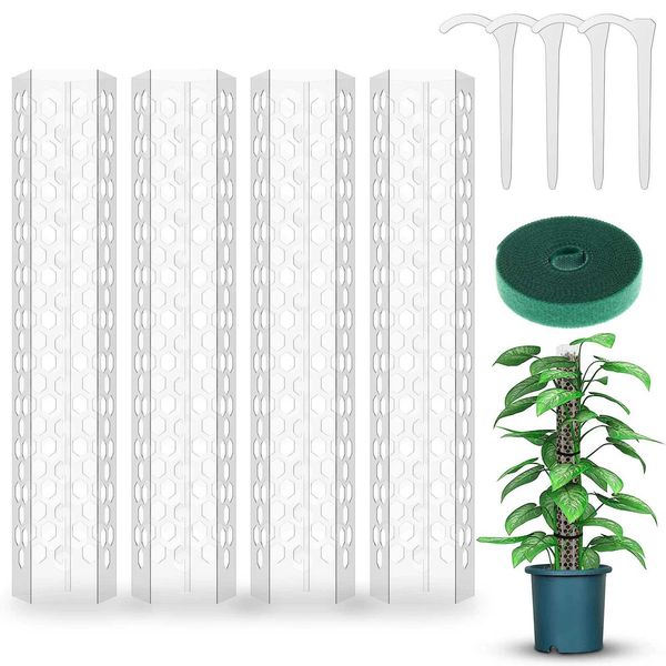 4-20Pcs 40cm plant climbing column set indoor moss pole plant extension pole for garden pottery climbing plants Y250115