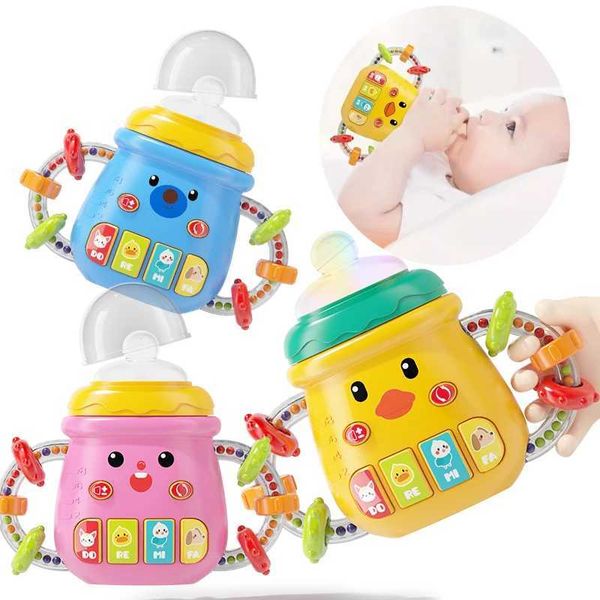 0-12M Baby Feeding Feeding Garrafa Recém-nascido Teethe Soft Rattles Educacional Toy Mobile Songencing Vocal Music Catcha ToysC250121