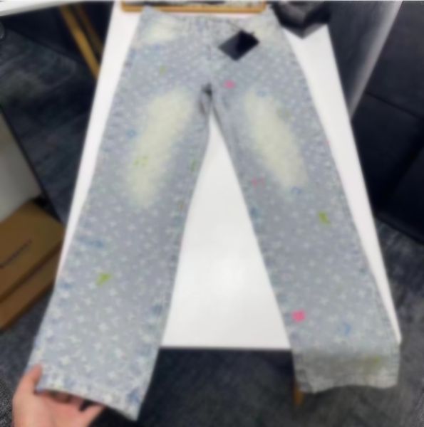 luxury women jeans designer pants fashion spliced denim trousers letter embroidery graphic jean Pants
