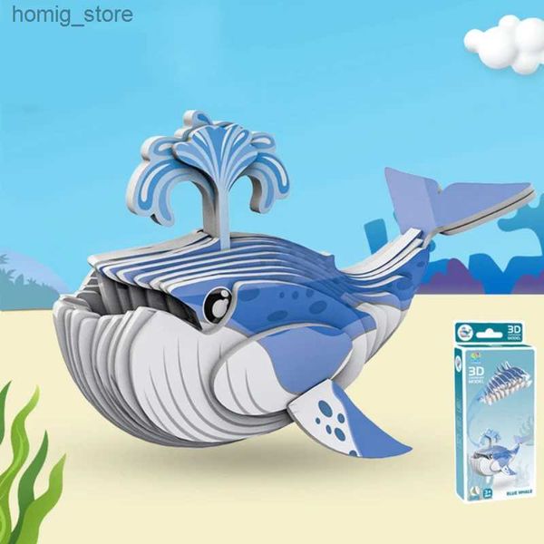 3D Puzzles Animal 3D Paper Puzzle For Kids Educational Montessori Toys Funny DIY Manual Assembly Three-dimensional Model Toy For Boy Girl Y2