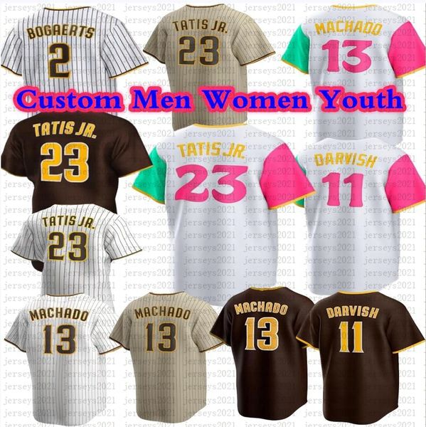 2023 Custom Fernando Tatis Jr. Juan Soto Baseball Jersey Manny Machado Tony Gwynn Wil Myers Yu Darvish Jake Cronenworth Trent Grisham Eric H