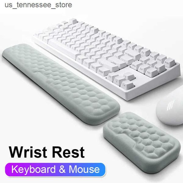 Mouse Pads Wrist Rests Silicon Mouse Keyboard Wrist Rest Pad Protection With Massage Texture For PC Gaming Laptop Keyboard Mouse Memory Cott