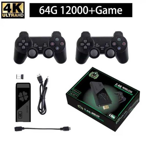 Game machine M8II Game Stick Two Players Classic Retro Game Console HD 4K 9 Simators 12000 Games 64GB for Family Gatherings Kid Gift Z241107