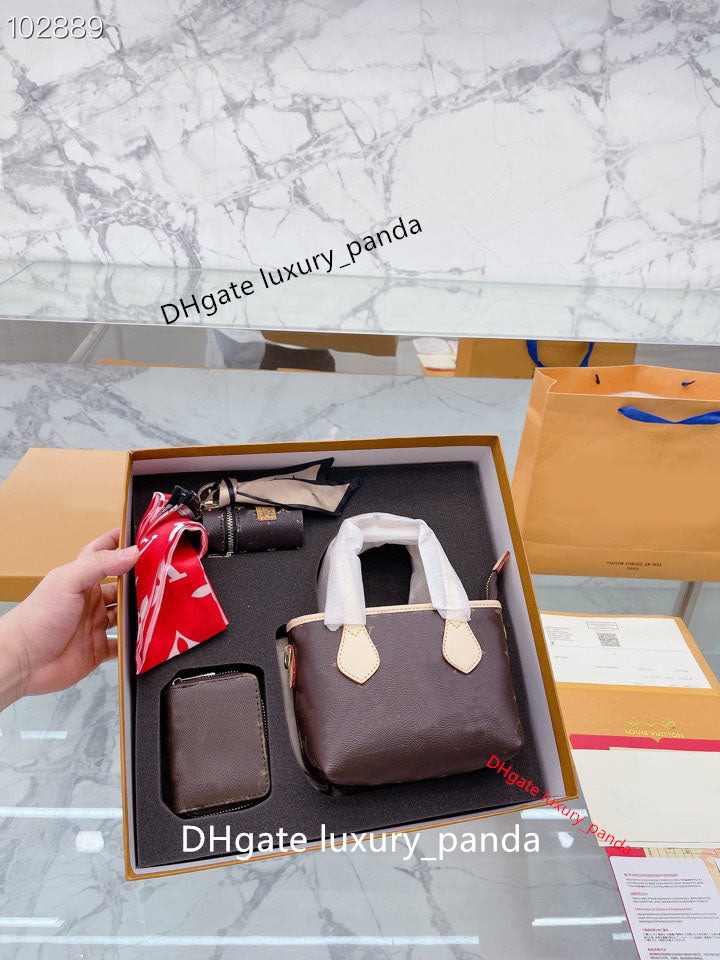 4 piece package lady Money Clips contain handbag purse lipstick bag small scarves fashion designer coin bag card bags luxury leather wallet 13 style