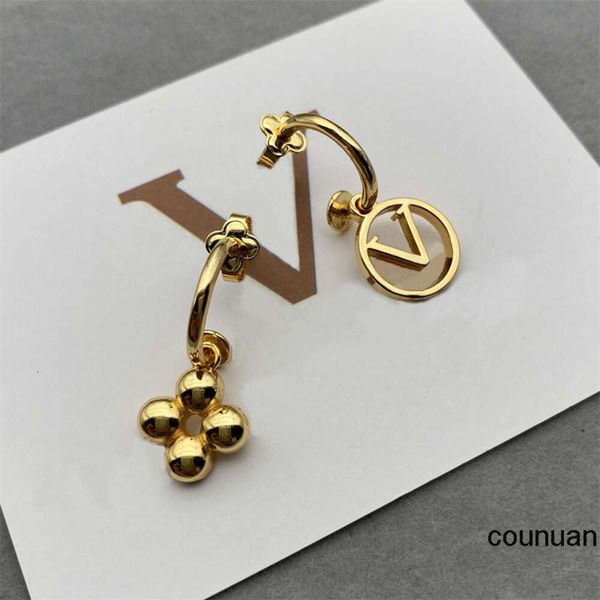 Designer Earrings ear studs Dangle Chandelier Luxury Jewelry Flower Earrings Fashion Jewellery Golden Classic Trendy Asymmetric For Women We