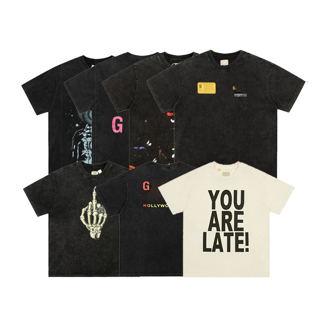 Designer T shirt Mens shirts Thick Cotton 260gsm Washed Printed Short Sleeve Mens Tops Streetwear Loose Oversized Design