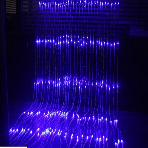Waterfall Meteor Shower String Light 3*3M 3*6M 3*9M Outdoor Water Flow Curtain Fairy Light Christmas Hanging Garland Light