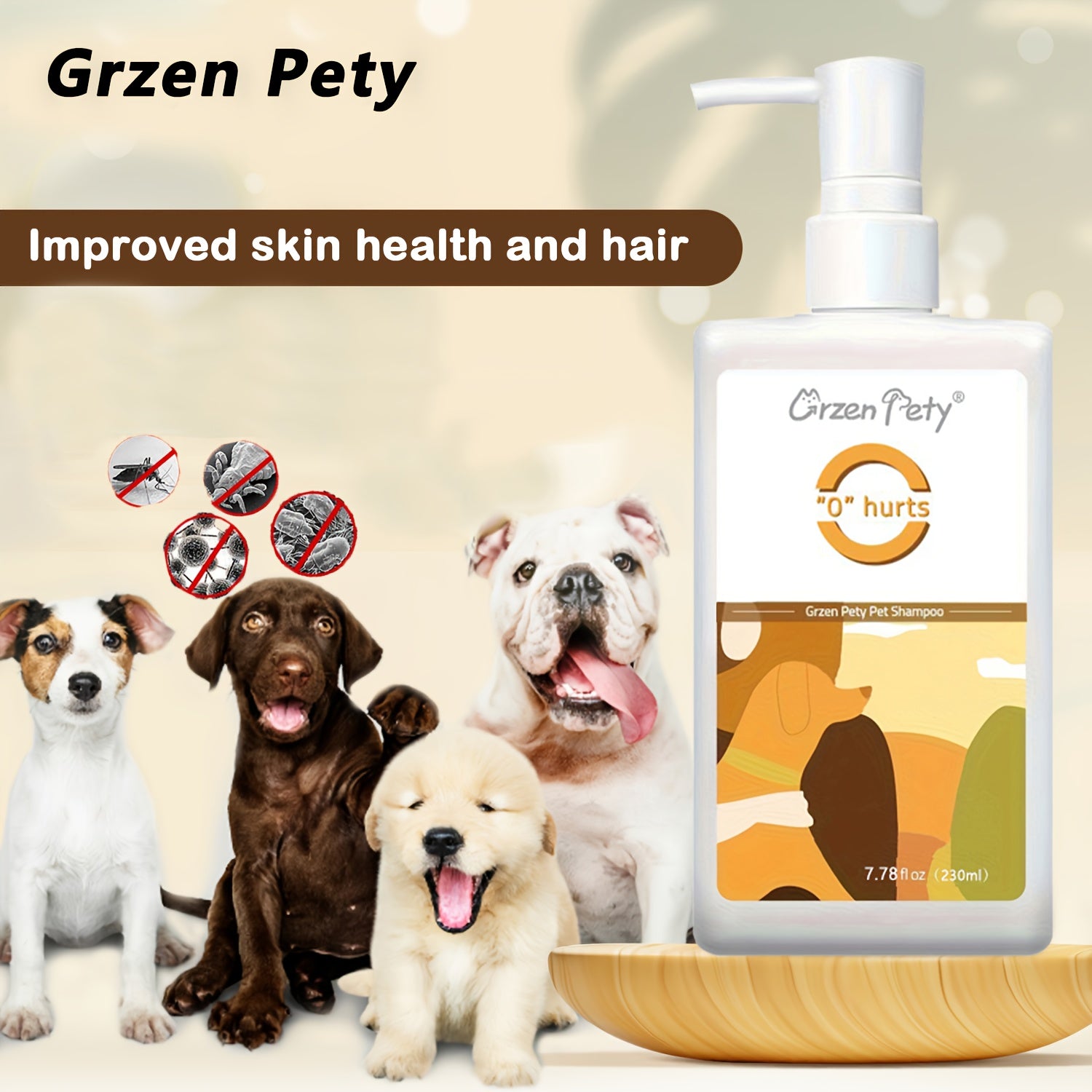 TEMU Hypoallergenic Dog Shampoo For Sensitive Light Beige With Oil & Aloe Vera - , Soothing & , Supports Light Beige Barrier, Moisturizing For Itchy,