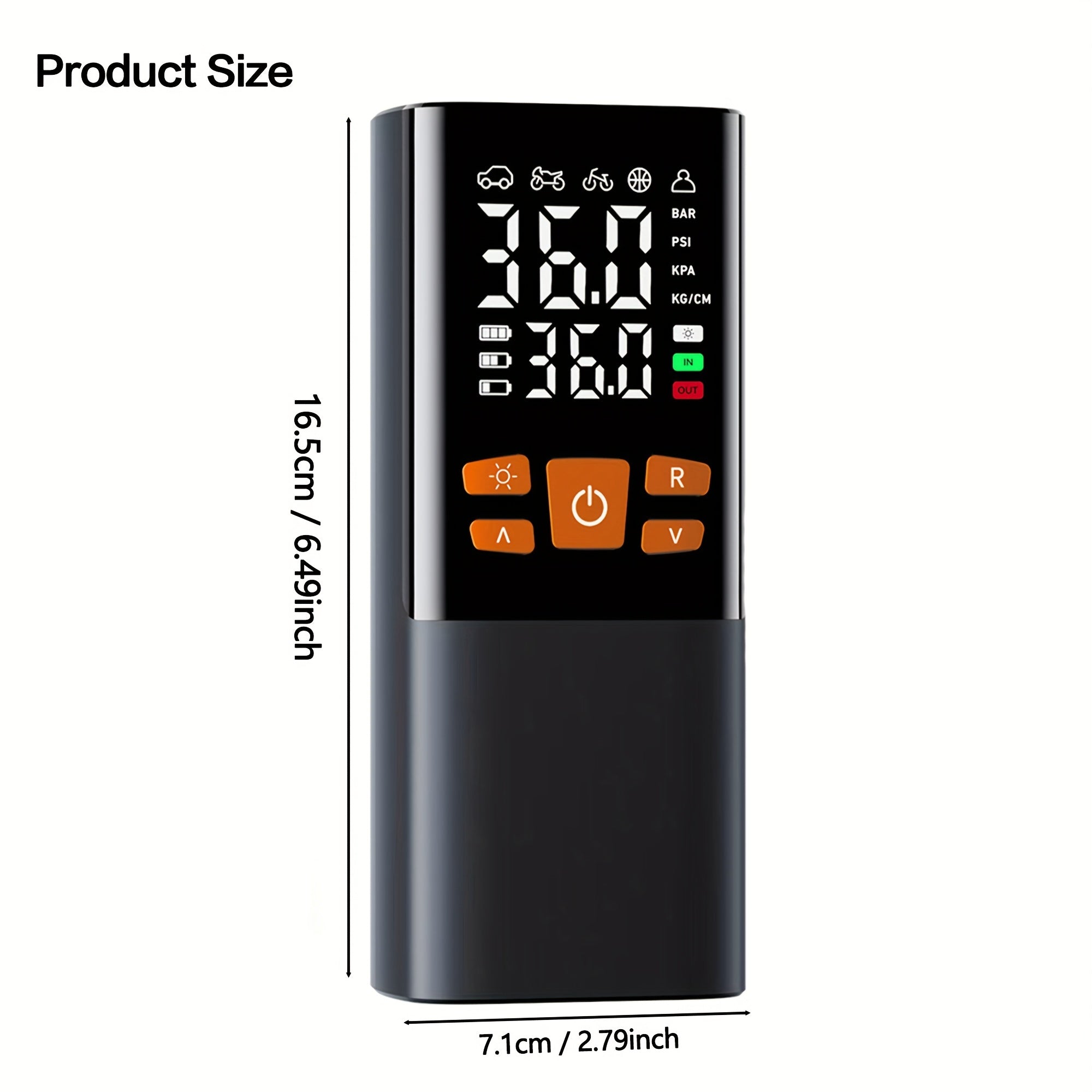 TEMU Air Pump For Car Tires Tire Inflator Portable Air Compressor, 150psi Air Pump For Car Tires, Cordless Air Compressor With Inflate And Mode, For