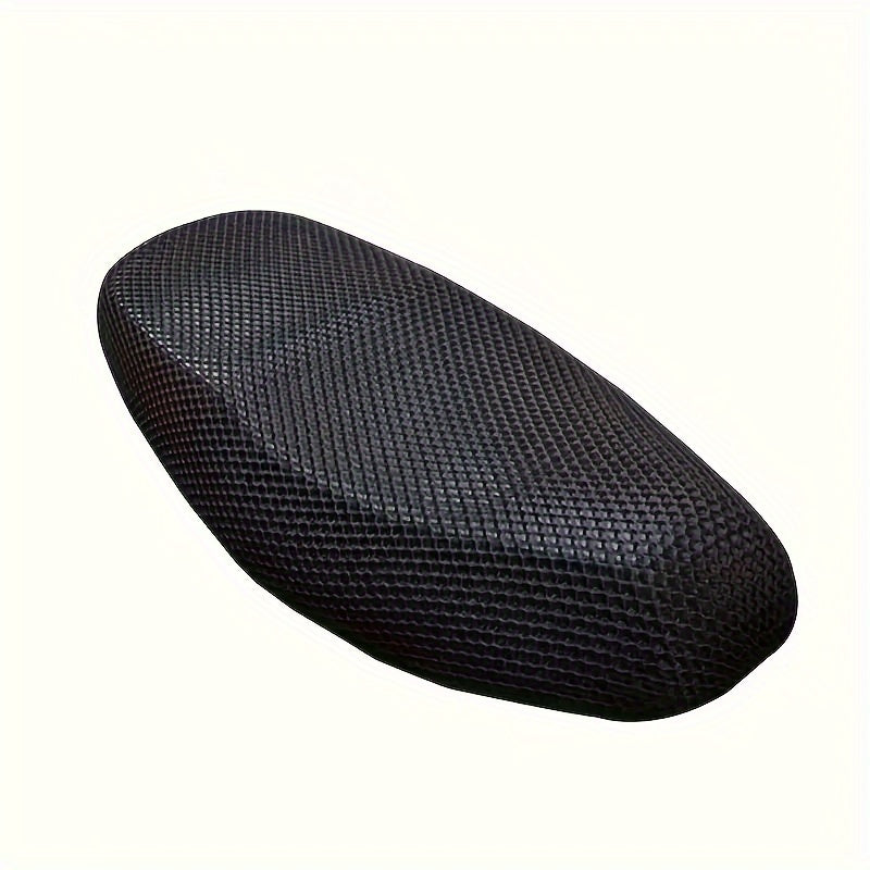 TEMU 1pc Breathable 3d Honeycomb Motorcycle Seat Cover - Comfortable, Sweat-absorbent & Heat-resistant