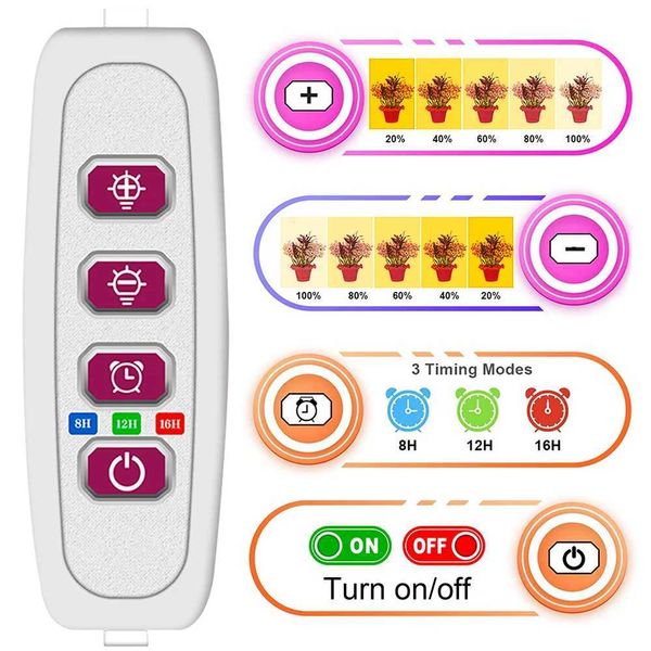 Other Garden Supplies 1-2-3-4 LED Grow Light Strips for Indoor Plants USB Full Spectrum Phyto Lamp Dimmable Timer Seedlings Vegs Flower Grow