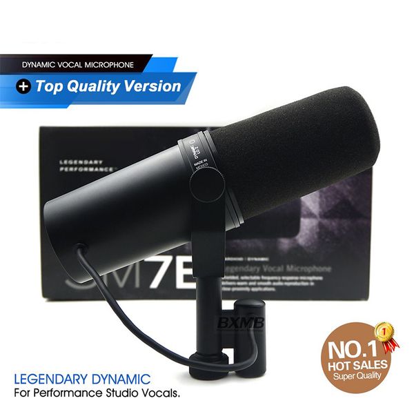 Microphones Professional Cardioid Dynamic SM7B Microphone Studio Selectable Frequency Response Mic for Live Vocals Recording Performance