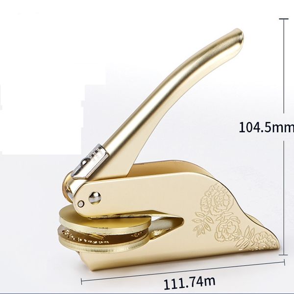 Personalized Steel Sealing Embosser with 100 Stickers Custom Stamp Pattern DIY Wedding Company Library LOGO Scrapbooking Crafts