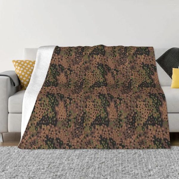 Blankets M44 Pea Dot Camo Throw Blanket Warm For Winter Bed