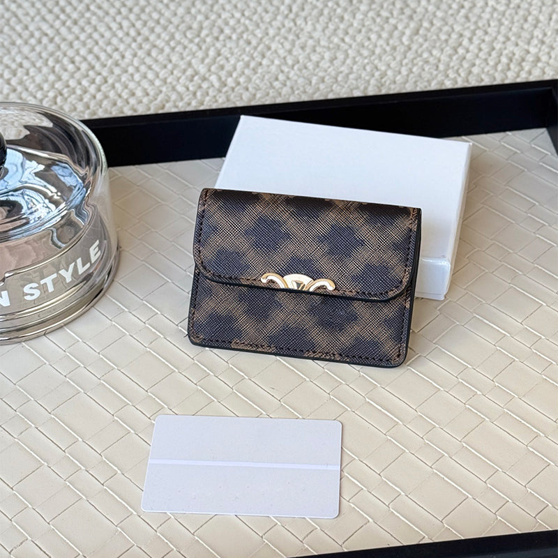 10A Card Holder Fashion Wallets classic Card Holder Key Coin Purses Cowhide Luxurys Designer Womens credit card purse passport holders metal logo Wa