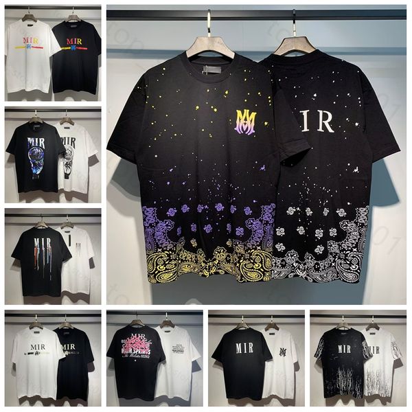 5A Limited edition designer t shirt of 2025 yeart shirts couples tees street wear summer fashion shirt splash-ink letter print design short
