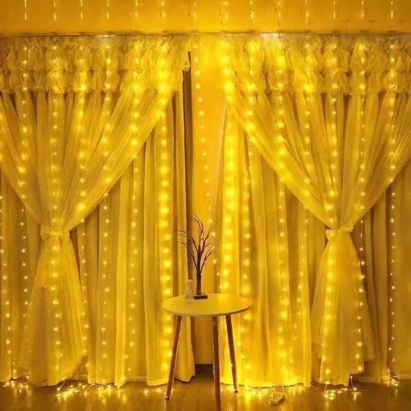 3-4-6M Fairy Light Home Party Holiday Decoration 8 Mode USB Curtain String Lights Wedding Bedroom Decoration LED Christmas Light Z241203