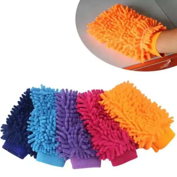 Chenille Microfiber Scratch-Free Car Wash Mitt Gloves Double Sided Household Tools Cleaning Gloves-Organization Mitts thickMM 11.12