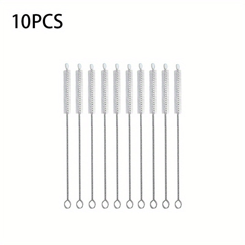 TEMU 10pcs Straw Cleaning Brush, Reusable Kitchen Tool - Perfect For Cleaning Glass, Silicone, , Etc., Small Long Cleaning Brush, Cleaning Tool