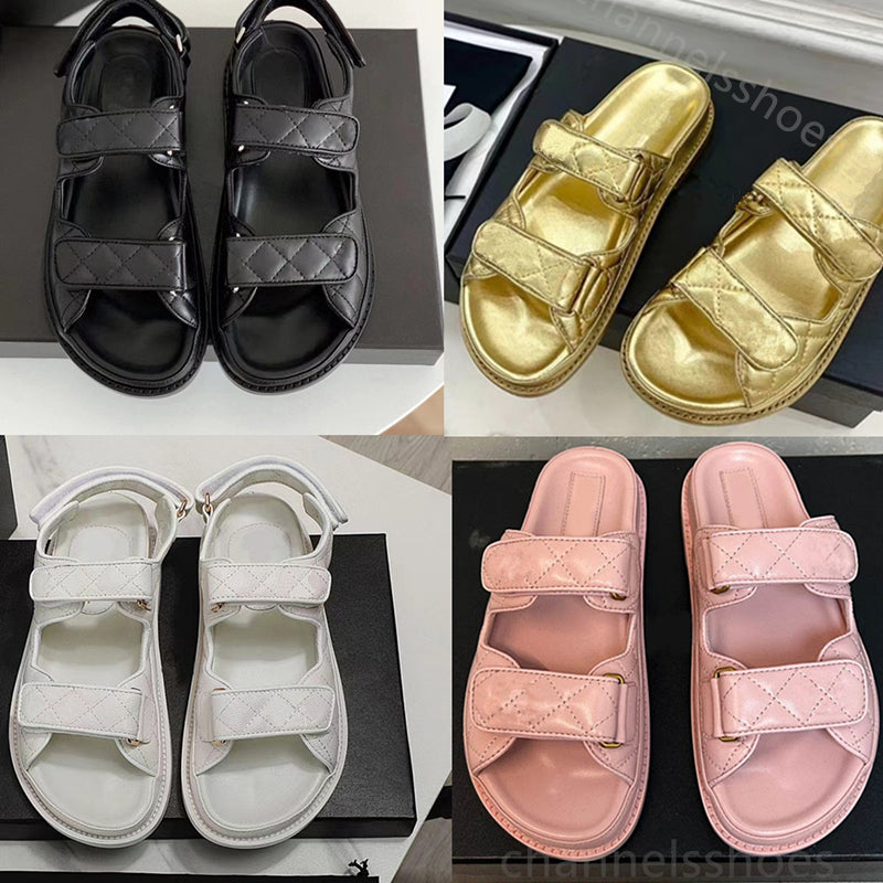 best quality designer sandals women slides sandale platform slippers sliders shoes bottom flip outdoor flops summer casual beach sandal leather with