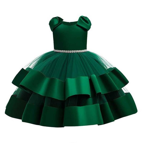 Girl&#039;s Dresses Kids Flower Princess Dresses For Girls Baby Elegant Princess Baptism Wedding Tutu Dresses Kids PromParty Clothes Y250111
