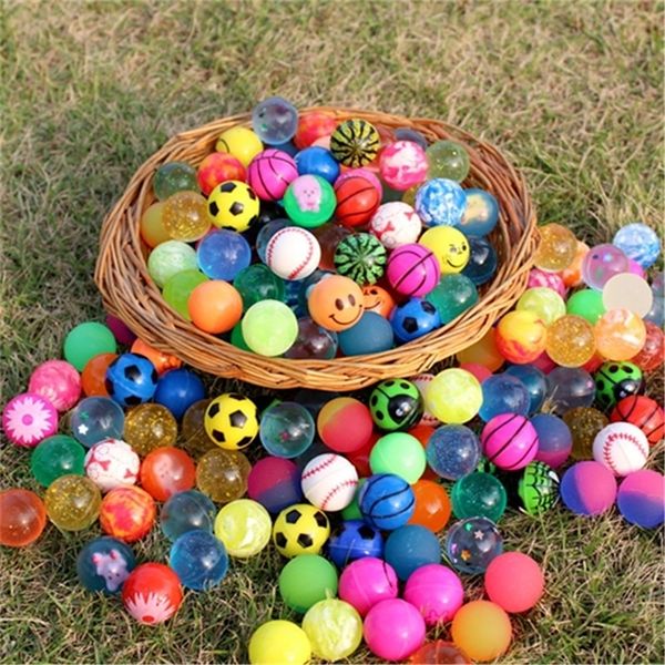 Yoyo 20pcs Small Jumping Rubber Ball Anti Stress Bouncing Balls Kids Water Play Bath Toys Outdoor Games Educational Toy for Children 230307