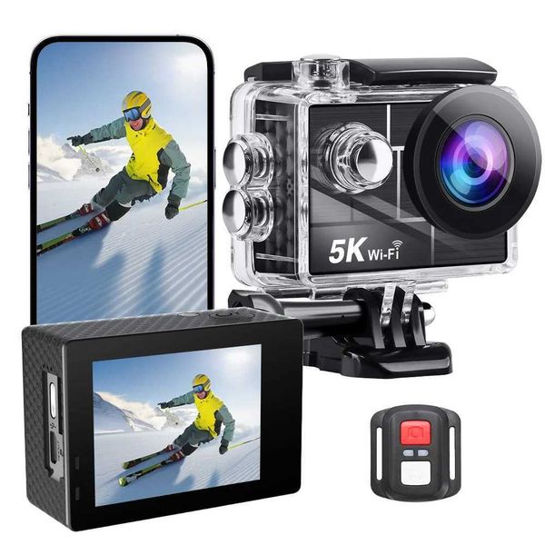 Sports Action Video Cameras Action Camera 5K 4K60F WiFi 170 Wide Angle 30m Waterproof Anti-shake Sport Camera With Remote Control Bicycle He