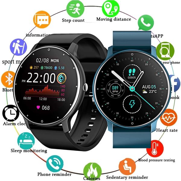 High Quality New ZL02D smartwatch for womens sports and fitness waterproof sleep heart rate monitor BT iOS Android O241213