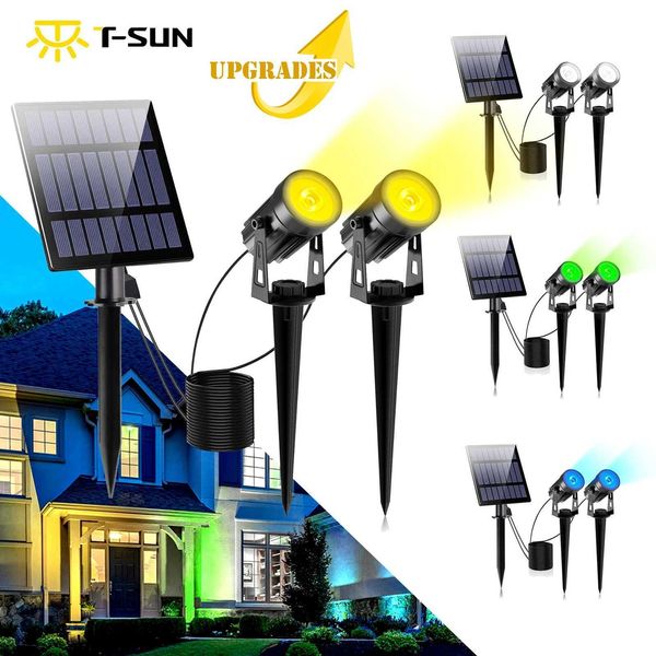 Solar Powered Spotlight IP65 Solar LED Light Outdoor Landscape Yard Garden Tree Separately Lamp Aluminum Anti Rust Solar Lamp Y240820