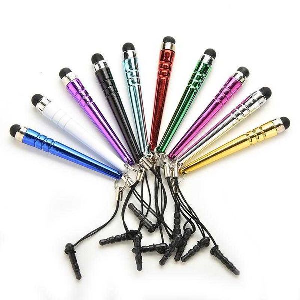 Universal Long Capacitive Screen Touch Pen Stylus for Smart Cell Phones Tablets Pens with Dust Plugs 10Pcs