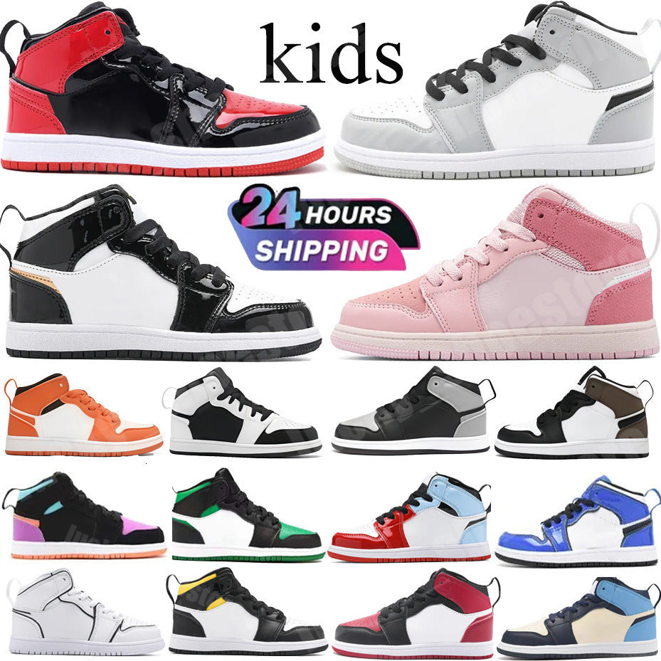 designer Kids shoes toddlers Boys basketball Children black mid sneaker blue trainers baby kid youth infants Sports Athletic shoe