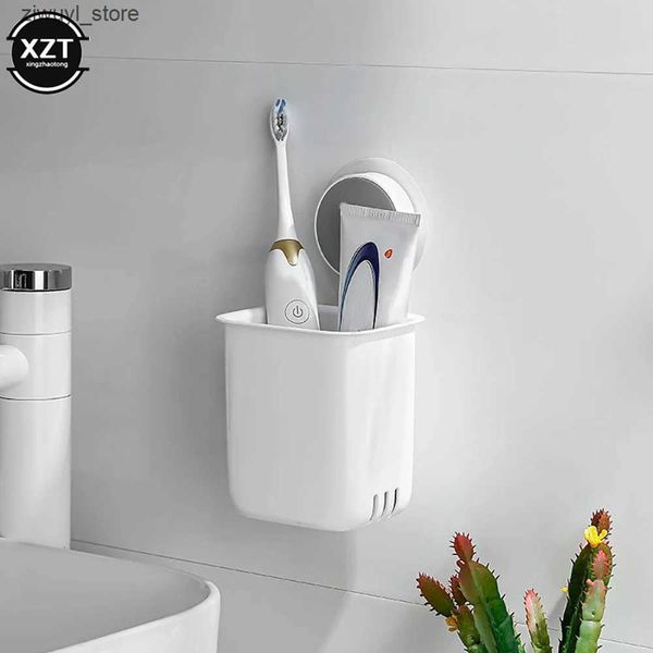 Toothbrush Holders Portable wall mounted toothbrush toothbrush oral cup waterproof bracket drill hole free bathroom rack rack organization L