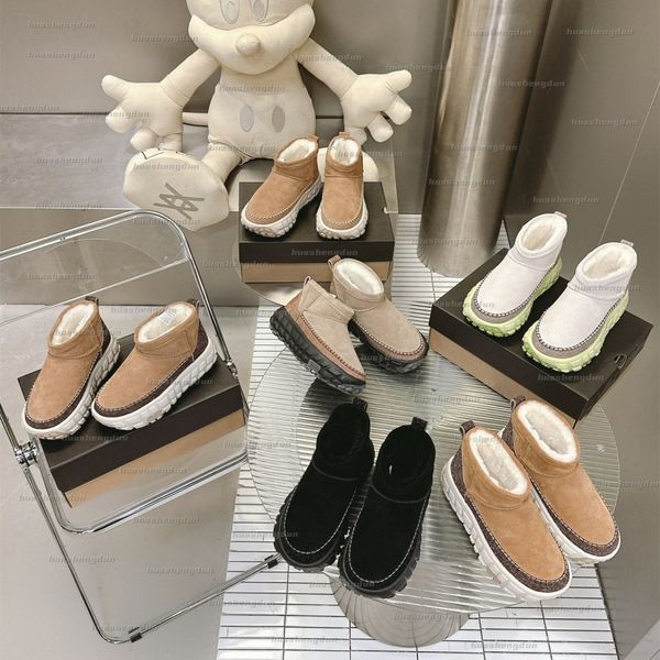 designer boots Venture Daze Boot Black Cozy Ceramic Natural Burnt Olive Charcoal Ceramic Winter Fur Platform Mens Womens Tire Bottom w3gP#