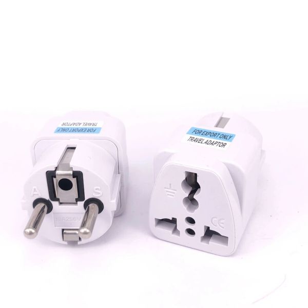 International Travel Universal Adapter Electrical Plug For UK US EU AU to EU European Socket Converter White Black two colors