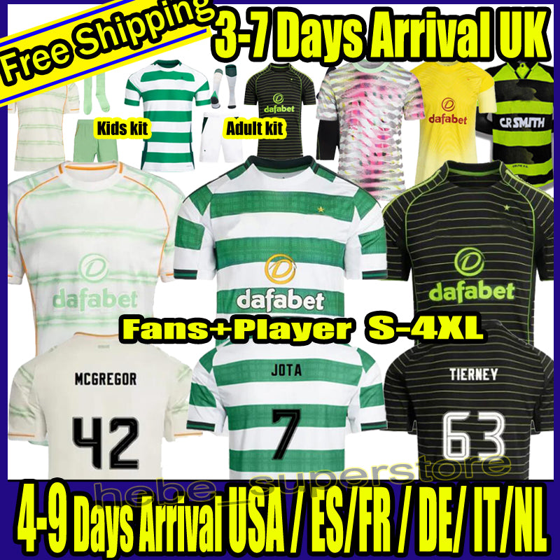 2025 Celts KYOGO Football Shirt 25 26 European Home Away Third Soccer Jerseys CelticFc DAIZEN REO McGREGOR 80 84 86 87 88 97 99 Hoops Anniversary Ir