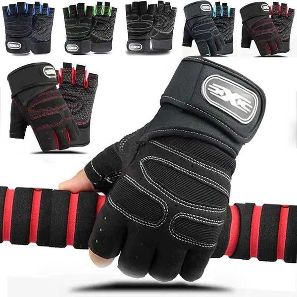 Outdoor sports gloves mens womens wrist protection fitness gym cycling hiking boxing exercise training long knee fingerless CL240920
