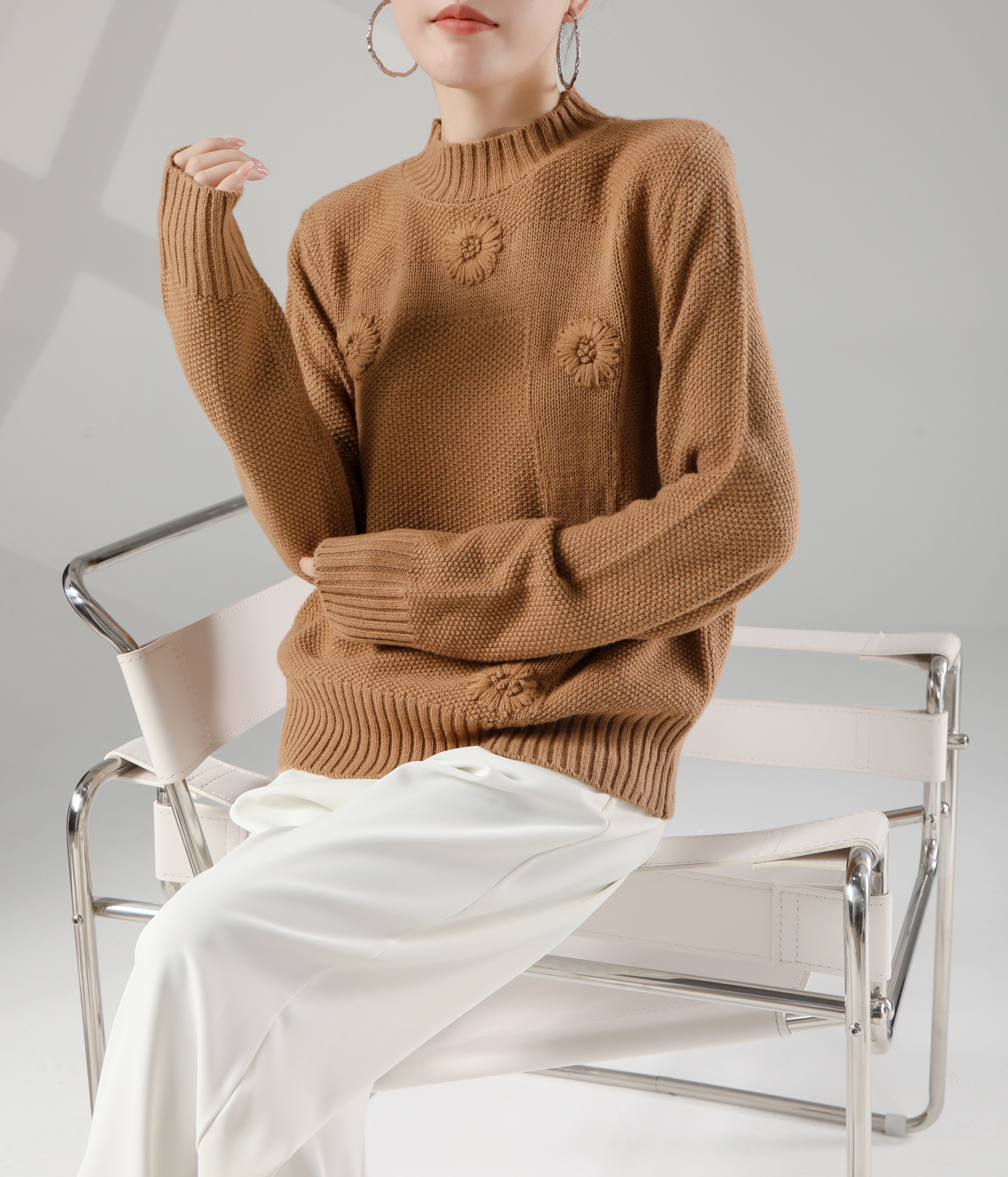 Chic Ladies&#039; Casual Knitting Top Versatile and Cozy Everyday Garment