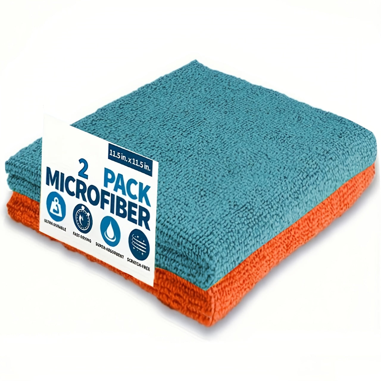 TEMU 20-5-2pcs Microfiber Cleaning Cloth, Dish Washing Cloth Household Rag Kitchen Bathroom Cleaning Towel Durable Absorbent Towel