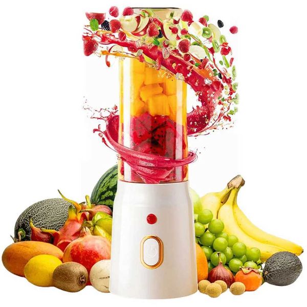 450ml Portable Wireless Blender Rechargeable Electric Fruit Juicer Machine 10 Blades for Juices Shakes Smoothies and Baby FoodXJ241227