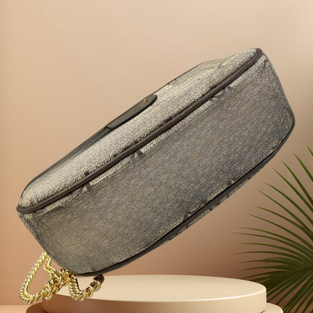 Mirror quality handbag letter print designer leather underarm bag shoulder crossbody bag women luxury brand handbag classic style cosmetic bag with