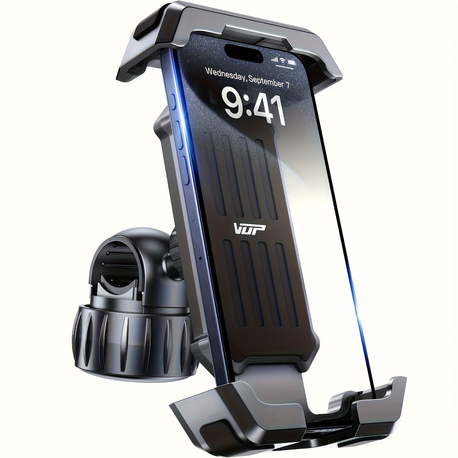 TEMU Vup Motorcycle Phone Mount [], 360° Adjustable Bike Phone Handlebar Holder, Dirt Bike Motorcycle Accessories - Atv Scooter Clamp For .7"-7" Cell