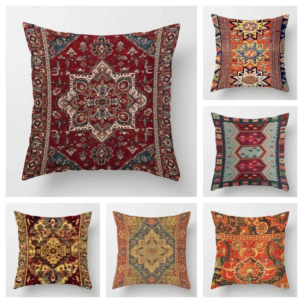 pillowcase Persian carpet pattern case living room sofa cushion cover fashionable decoration home decor X241018