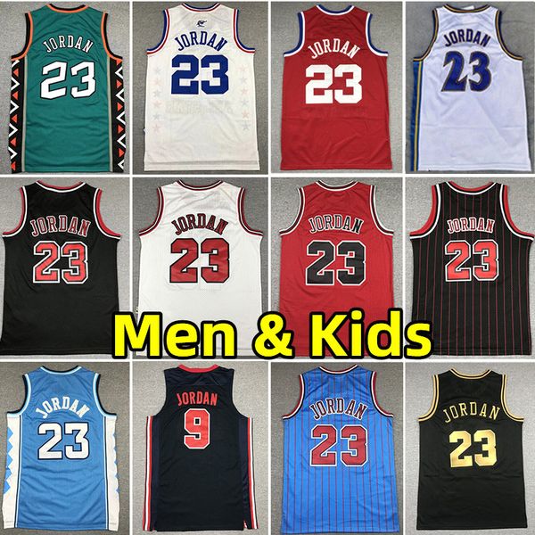 23 Michael Retro Basketball Jerseys Men Youth Kids Jersey Classics 1997-98 Mesh Hardwoods Vintage vest Men adult children