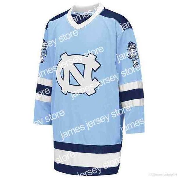 College Hockey Wears Thr Custom 2020 North Carolina Tar Heels University Hockey Jersey Embroidery Stitched Customize any number and name Jer